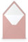 PAPERADO 25 Briefumschläge quadratisch Rose gerippt Alt-Rosa - 100 g/m² Kuvert Ohne Fenster 16,4 x 16,4 cm - Hochzeits Umschläge mit Nassklebung spitzer Klappe
