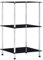 vidaXL Regal mit 3 Ablagen Vitrine Glas Glasregal Dekoregal Sammlervitrine Standregal Glasvitrine Bücherregal Vitrinenschrank Schwarz 40x40x67 cm Hartglas