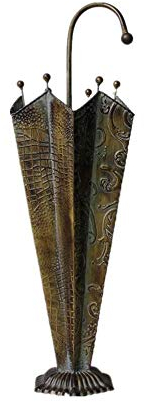 GJSN Porte-Parapluie, Seau de Parapluie En Fer En Métal, Cadre de Parapluie de Hall En Fer Forgé, Couleur En Laiton, Porte-Parapluie