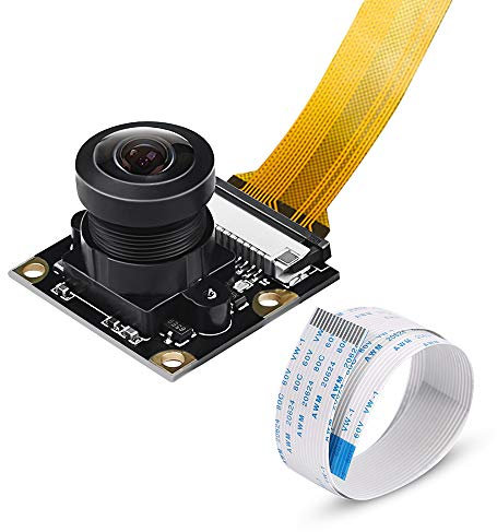 DORHEA for Raspberry Pi Zero Camera Module 160 FOV 5MP Fisheye Lens Camera Wide Angle 160 Degree OV5647 1080P Sensor HD Video Webcam with Zero Cable for Raspberry Pi Model 4/3 B/B+ A+ /zero/zero W