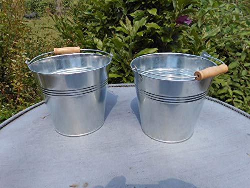 Blecheimer Pflanztopfset 2 St. Pflanztöpfe Blumentopf Tisch-Deko D 20 cm