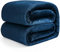EHEYCIGA Coperta Pile Matrimoniale, Plaid Letto Coperte Pile di Flanella Calda Morbida, Queen 220x240 Blu Navy