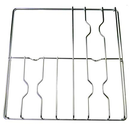 Franza Griglia in filo cromato colore inox per Smeg 456 x 447 mm. per cucina piano cottura 3 fuochi a gas con piastra elettrica - F5313