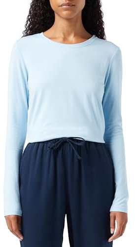 Amazon Essentials Women's Regular-Fit Long-Sleeve Crewneck T-Shirt (Available in Plus Size), Sky Blue, M
