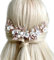 ONDEGO XXL Rosegold Haarschmuck Haarkamm Blüten Blumen Hochzeit Brautschmuck