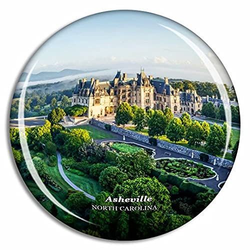 Asheville Biltmore North Carolina USA Kühlschrankmagnet, Reisegeschenk, Souvenir-Kollektion, 3D-Kristallglas