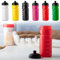 ANTEVIA - Lot de 6 gourdes sport étanche 500ml en PVC| PLUS DE 10 MODÈLES |Couleur: Blanc Jaune Noir Rouge Vert Violet | Bouteille (Iskan)