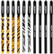 Zebra Doodler'z Kugelschreiber, 1,0 mm, Tierdruck und schwarze Barrels, 10 Stück
