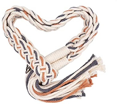 Gmwjinq Hochzeits-Lasso Handfasting Cord in Naturkoton, Traditionelles keltisches Geflocht, Caramel, 4.7 Zoll