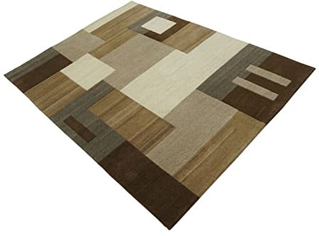 Nepal Teppich Handgeknüpft 100% Wolle Compatible with Braun Beige Grau 170X230 cm N771