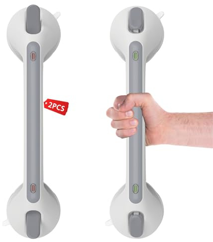 LORESJOY 2pcs 16in Maniglia Doccia Anziani per Bagno, Maniglione da Bagno | Maniglia per Doccia Anziani, Maniglione Bagno Disabili, Maniglione Bagno Vasca da Bagno, Maniglia di Sicurezza