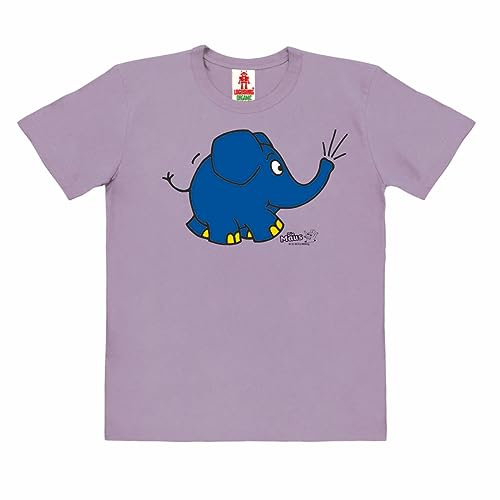 Logoshirt® Die Sendung mit der Maus T-Shirt Kinder | Offiziell lizenziertes Blauer-Elefant-Motiv, Bio-Baumwolle, lustiges Cartoon T-Shirt für Mädchen und Jungen, für Maus-Fans