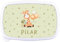 LolaPix Lunch box. Caja merienda bebe, niños, niñas, colegio y guarderia. Regalos personalizados. Apta para microondas y libre de BPA, filatos y metales pesados. Jirafa estrellas