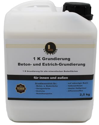 Leintrade Bodengrundierung (10kg) Grundierung für Bodenbeschichtung 1K Estrichgrundierung Vorstrich 10 kg Inhalt