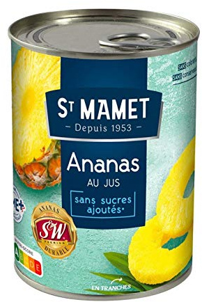 ST MAMET | Original Ananas, 10 ganze Scheiben, 345 g, 3 Stück