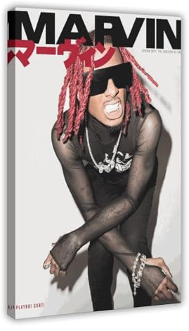 SinBii Playboi Carti Poster (5) Leinwand Poster Wandkunst Dekor Druck Bild Gemälde für Wohnzimmer Schlafzimmer Dekoration Rahmenstil 40 x 60 cm