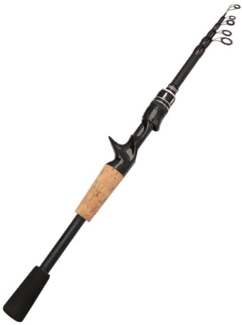 AMZLORD Baitcasting-Köder-Angelrute, leicht, zusammenklappbar, professionell, tragbar, zum Angeln im Salzwasser und Süßwasser