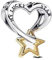 Feitery Zweifarbiges Omas Haus Charms Herz Anhänger Kompatibilität für Pandora Armband Geschenke zum Muttertag