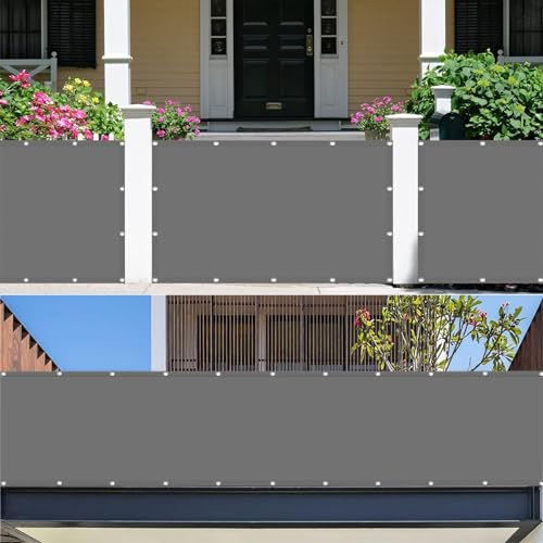 Sonnensegel für Gartenpavillon Sunset Deluxe 170 x 460 cm,Sonnenschutz 98% Uv Schutz Windschutz Reißfest Wetterfest, Wasserdicht Sunsail Sonnensegel,Für Balkon Garten, Hellgrau