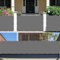 Sonnensegel für Gartenpavillon Sunset Deluxe 170 x 460 cm,Sonnenschutz 98% Uv Schutz Windschutz Reißfest Wetterfest, Wasserdicht Sunsail Sonnensegel,Für Balkon Garten, Hellgrau