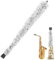 Peosaard Alt -Saxophon -Reinigung, Alt -Sax -Reinigungsbürste mit Gummispitze und Griff, Ultra absorbierende Baumwoll -Sachsen -Reinigungs- und Pflege -Kit