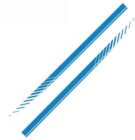 XRDCPMLM Auto Seitenstreifen Aufkleber für Audi S4 2018-2023,Karosserie Seitenstreifen wasserdichte Aufkleber Styling Sticker Autofolie Dekoration,A-Blue