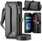 Unichthy For iPhone 16 Pro Max Case for Women with Crossbody Strap + Wrist Strap Shockproof Premium Leather Flip Wallet Handbag Zip Purse 5 Card Slots Clutch Bag for iPhone 16 Pro Max Black