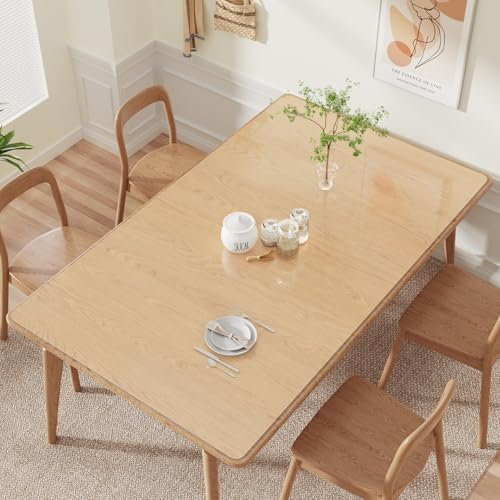YSAGi Schreibtischunterlage Transparent, Klares Großes Mauspad, Wasserdichte Tischunterlage Schreibunterlage Durchsichtig, Tischschutz Unterlage Schreibtisch Zubehör für Büro & Zuhause (140 x 70 cm)
