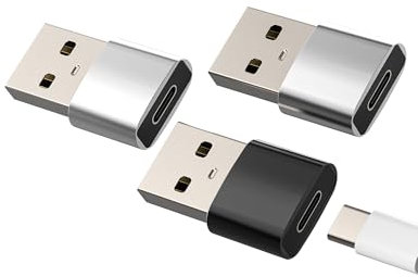 Adattatore USB C da USB (3Pack) per Apple iPhone compatibile per Samsung Tipo C Presa Cavo OTG Caricatore Convertitore Caricabatterie Adapter Ricarica Connettore Type Spina Adattatori Auto to