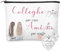 Ylinge Set Regalo per Collega e Amica Borsa Cosmetica e Portachiavi con Scritta Colleghe per Caso Amiche per Scelta Trousse per Trucchi in Tela Pochette per Collega Donna Regalo di Compleanno