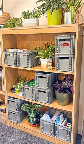 Pack of 10 x 7 Litre Recycled Euro Plastic Stacking Container