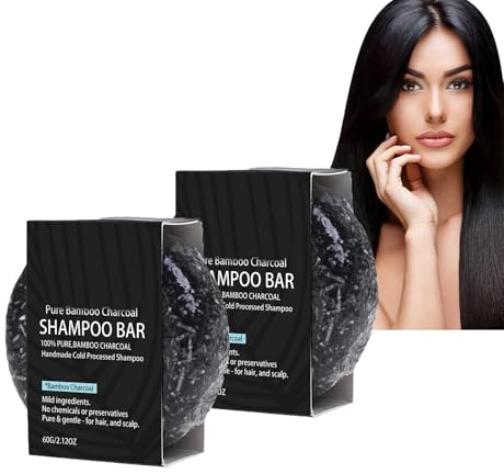 2pcs Bambuskohle Shampoo Seife, Anti-Haarausfall Shampoo,2pcs*60g, soap | Bambuskohle Shampoo Seife, Bamboo Charcoal Hair Darkening Seife, Nährende & reparierende Shampoo-Seife gegen Trockenheit
