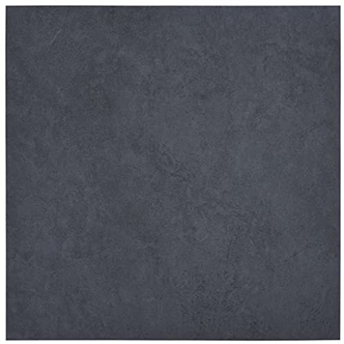ShGaxin Laminat Dielen Selbstklebend, Fliesenfolie, Laminatboden, Küchenrückwand Folie, Bodenbelag Selbstklebend, Wandverkleidung, Deckenpaneele, 5,11 m² PVC Schwarzer Marmor