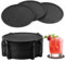 Encuryna Untersetzer 12er Set, 10cm Silikon Untersetzer Rund, Glasuntersetzer Set für Gläser, Getränke, Bar, Tassen, Glas - Tischuntersetzer, Tassen Untersetzer Set