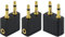 poeland Airline Airplane Headphone Adapter for Headphones, AUX, Dual 3.5mm Male to 3.5mm Female Gold Plated (3 Pack)