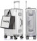 yewjog Koffer Handgepäck · Hartschalen in 100% Aluminium · Trolley Reisegepäck · Reisekoffer mit 4 Doppelräder · TSA Zahlenschloss (Silber, XL)