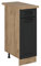 Vicco Küchenunterschrank R-Line, Schubladenschrank für die Küche, Anthrazit Landhaus, 30 cm, AP Eiche