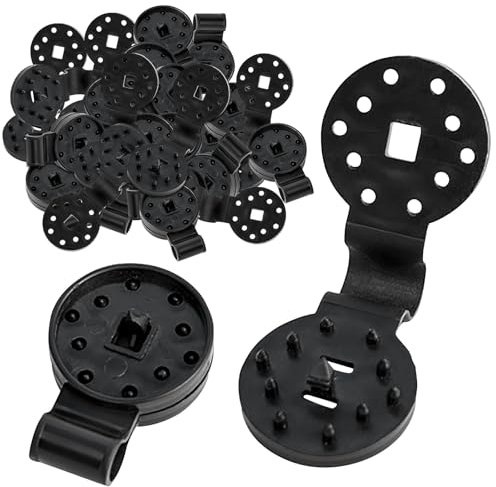40PCS Easy Gadgets Tarp Clips, Shade Cloth Heavy Duty Lock Grip, Shade Cloth Clips, Removable & Reusable Shade Cloth Clips, Windproof Garden Shade Net Clip, Round Plastic Clips for Sun Shade Net