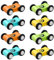 SUZEYEN Holzautos für Kleinkinder - 8 Pack Mini Ramp Rennwagen Set, langlebige Holzbahn Spielzeug, pädagogische interaktive Fahrzeuge für Kinder, Indoor Outdoor Spielgeschenk für Jungen und Mädchen