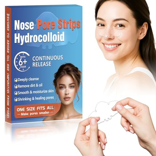 Bellifluous Blackhead Remover, Nose Strips, 20pcs Nose Pore Strips for Deep Cleansing, Oil Absorption, Unclog and Shrink Pores, Effective and Gentle Hydrocolloid Nose Patches for All Skin Types