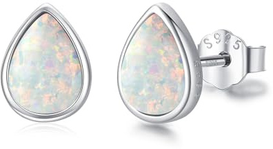 REDSUN Opal/Mondstein Ohrstecker für Frauen 925 Sterling Silber/Gold Wassertropfen Ohrstecker Hypoallergen Ohrringe Wassertropfen Schmuck Geschenke für Frauen Mädchen