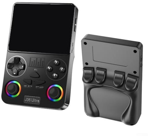 Handheld Game Console J36 Ultra, WiFi Online Multiplayer Open-Source HD Wireless Upgradeable Joystick Retro Gaming Device(black)