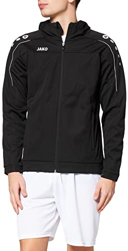 JAKO Classico Kapuzenjacke schwarzweiss, M Herren