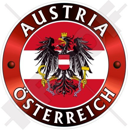 ÖSTERREICH, Österreichisch 100mm Auto & Motorrad Aufkleber, Vinyl Sticker