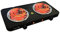 MegaChef Electric Easily Portable Ultra Lightweight Dual Coil Burner Cooktop Buffet Range in Matte Black