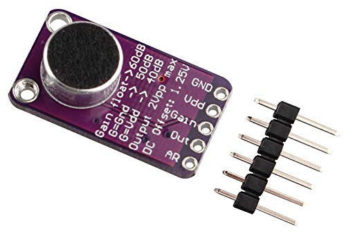 HALJIA MAX9814 Hochleistungs-Elektret-Mikrofon Verstärker Modul Auto Gain Control Kompatibel mit Arduino CMA-4544PF-W