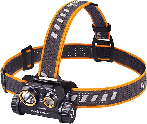 Fenix HM65R LED-Scheinwerfer, 1400 Lumen, Dual-Beam, hohe Kapazität, Akku mit EdisonBright Akku-Tragetasche.