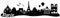 Samunshi® Paris Skyline Wandtattoo Sticker Aufkleber Wandaufkleber City Gedruckt Paris 120x35cm schwarz