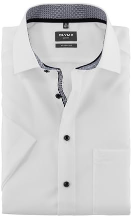 OLYMP Herren Businesshemd Langarm Luxor,Einfarbig,modern fit,Global Kent,anthrazit 67,43