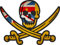 Akachafactory Sticker Aufkleber Pirat Piraten Jack Rackham Calico Flagge Fahne NU Niue